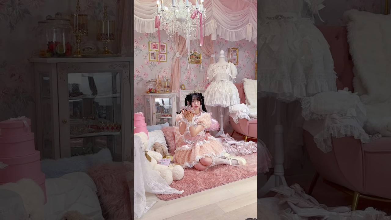 ピンクのレンタル衣装作る！ヒロイン日和でお披露目するよ♡ #アイドル衣装 #衣装制作