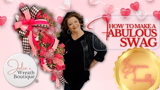 Valentine's Teardrop Swag Tutorial | From Greenery Form to Finished Look