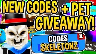 🎉UPDATE 20🎉 NEW CODES AND SKELETON PET GIVEAWAY! Roblox Magnet Simulator!
