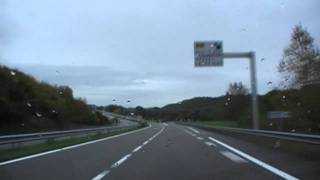 preview picture of video 'Driving On The N164 Between Saint-André & Cléden-Poher, Finistère, Brittany 29th October 2010'