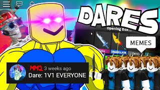 ROBLOX Murder Mystery 2 DARES Funny Moments (MEMES