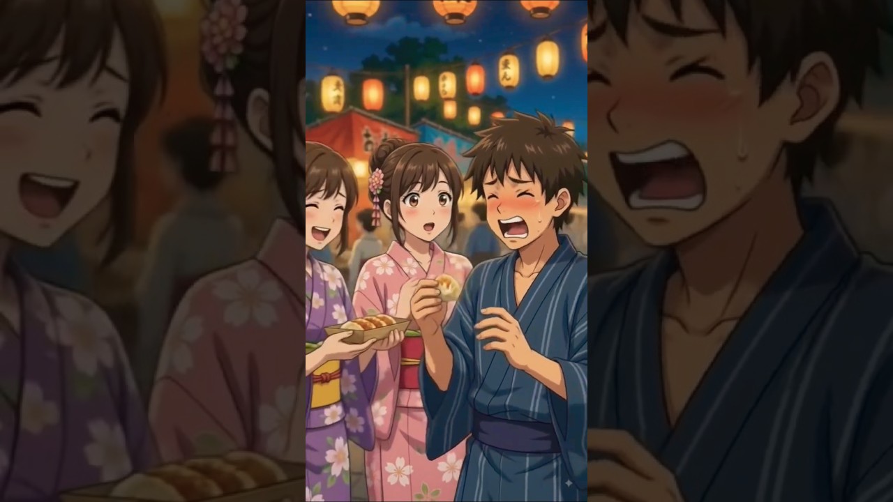 #shorts #viral1#fireworks 🎇Festival magic ✨| #anime#matsuri#animation#ghiblistyle #aianimation#viral