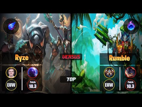 Jenax RYZE (Top) [Phase Rush] VS RUMBLE - Challenger EUW Patch 10.3