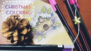 Gingerbread House Coloring (free illustration) @agotapop