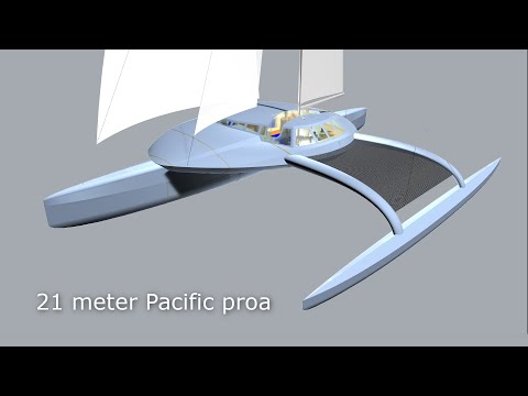 21 meter Pacific proa fly-through (V4)