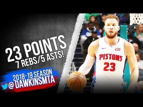 Blake Griffin Full Highlights 2018 12 21 Pistons vs Hornets   23 Pts 7 Rebs 5 Asts!  FreeDawkins