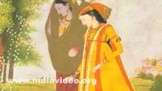 The exchange of clothes by Krishna and Radha