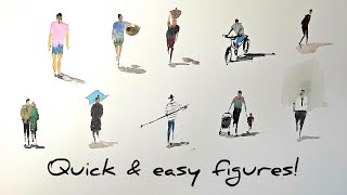 Quick Watercolor Figure Sketches for Beginner!