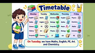 CLASS 6 - UNIT 1- TIMETABLE