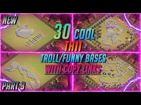 TOP 30 NEW TH11 FUNNY/TROLL BASES COMPILATION + LINKS! | COC | KING WARRIORS |
