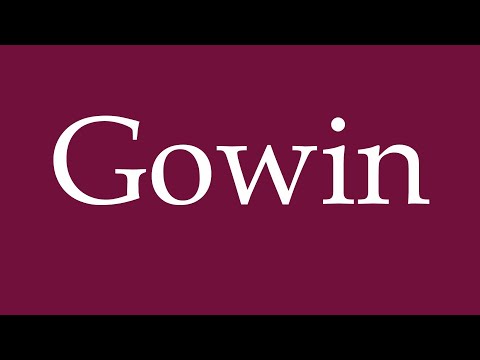 How to Pronounce ''Gowin'' Correctly in German