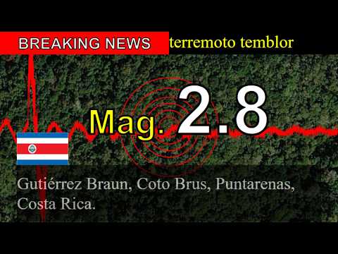 😱🚨Noticias de última hora: Sismo de magnitud 2.8 sacude Gutiérrez Braun, Coto Brus, Puntarenas, Cost