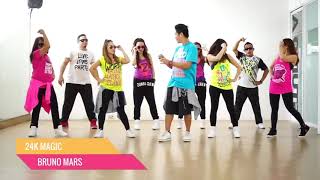 Download lagu 24k MAGIC (Bruno Mars)(Zumba dance Cover)#liveloveparty mp3