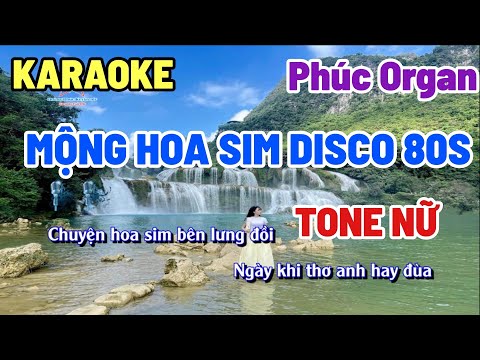 Karaoke Mộng Hoa Sim Disco 80s | Nhạc Sống Tone Nữ | Hoàng Phúc Keyboard