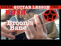 Learn Broon's Bane | Rush | Alex Lifeson | Guitar Lesson - Dean Wolfe Learn Broon's Bane | Rush | Alex Lifeson | Guitar Lesson