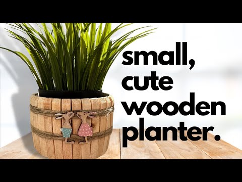 How to Make a Cute Wooden Flower Pot - DIY Decoration Idea!