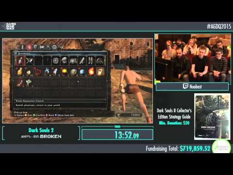 Awesome Games Done Quick 2015 - Part 164 - Dark Souls 2 Glitched by Noobest