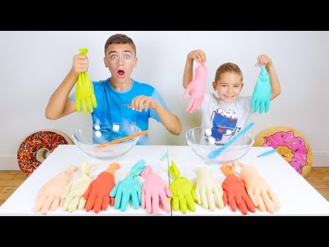 Don't Choose the Wrong Glove Slime Challenge ! - Comment faire du Slime avec des Gants