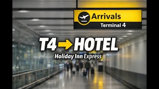 Heathrow T4 Arrivals to Holiday Inn Express | Walking Route (No Bus, Step by Ste