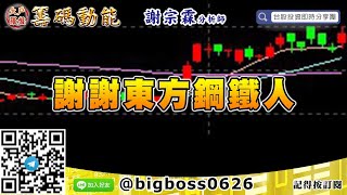 【大戶羅盤籌碼動能】 #謝宗霖0918，謝謝東方鋼鐵人 (圖)