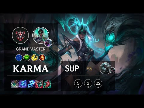 Karma Support vs Senna - EUW Grandmaster Patch 11.9