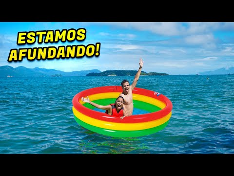 COLOCAMOS UMA PISCINA NO MEIO DO MAR E NOS SURPREENDEMOS MUITO! - LOUCURA!
