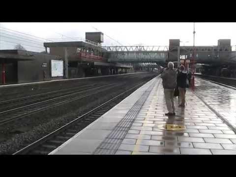 A4 locomotive "Bittern" runs through Stafford Station 22-11-14