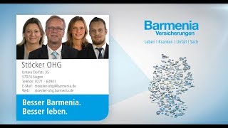 Videoportrait der Stöcker oHG. Ihre Ansprechpartner für die Barmenia Versicherung in Siegen.