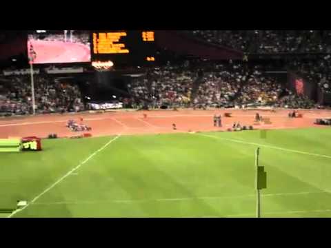 Men's 4x100m Relay Final London 2012   Usain Bolt, Yohan Blake, World Record HD