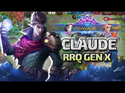 SAVAGE ! RRQ GEN X | Claude - Top Global Gameplay #SaberEsport MOBILE LEGEND BANG BANG