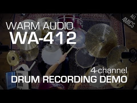Warm Audio WA-412 four channel preamp drum recording demo