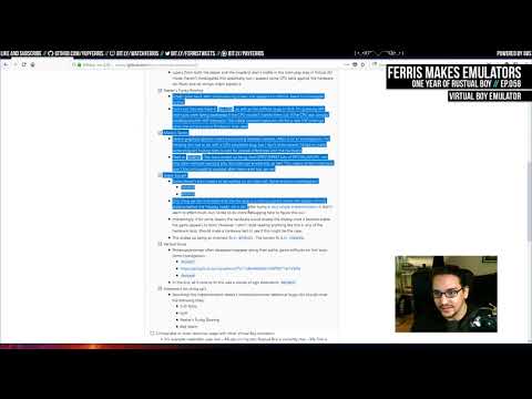 Ferris Makes Emulators Ep.058 - One Year of Rustual Boy