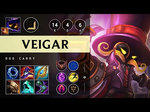 Veigar Carry vs Miss Fortune: Dominating - EUW Grandmaster Patch 14.16