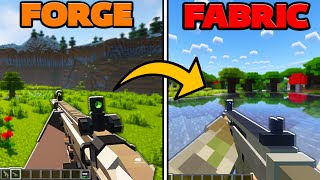 The MINECRAFT GUNMOD we all have been waiting for! / the best minecraft fabric gun mod