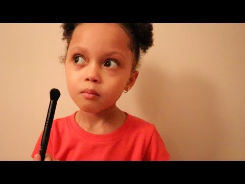 ASMR toddler doing your makeup role-play ( VERY CUTE AND ...