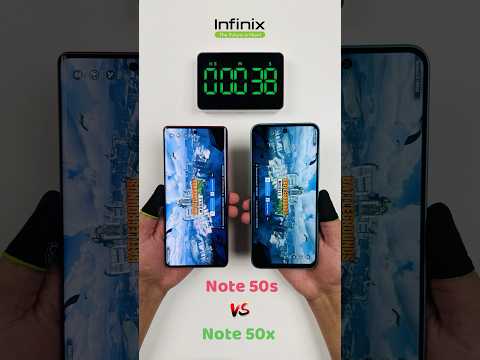 Infinix Note 50s vs 50x BGMI Speed Test Comparison #shorts