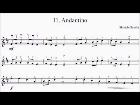 Suzuki Violin Book 1 No.11 Andantino Sheet Music