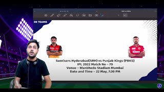 SRH vs PBKS Dream11 | SRH vs PBKS Pitch Report & Playing XI | Hyderabad vs Punjab Dream11 - IPL 2022