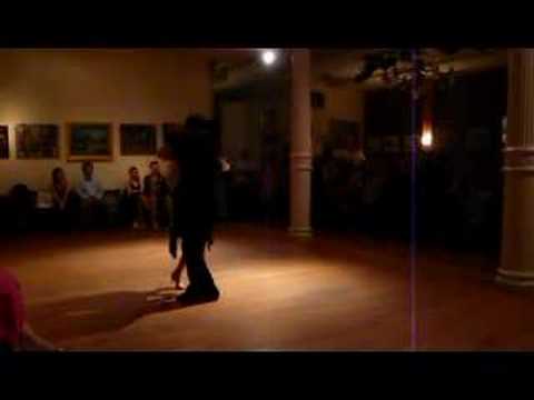  Carlos Copello  and  Mariana Dragone  are  dancing  to  the  tango  "  El Flete  "