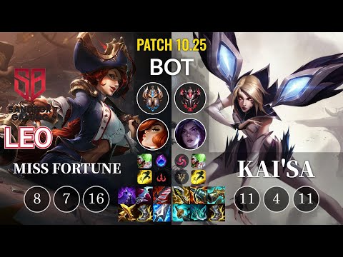 SB Leo Miss Fortune vs Kai'Sa Bot - KR Patch 10.25