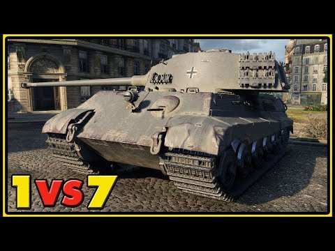 Tiger II - 11 Kills - 1 VS 7 - World of Tanks Gameplay