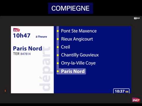 Annonce SNCF TER Paris Nord