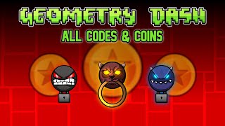 Geometry Dash ALL Vault CODES & Coins (2.1)