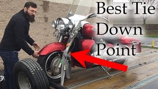 How to Tie down your Motorcycle (the right Way) Tank Straps