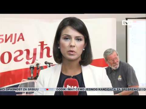 TV1 uživo iz Beograda - Štab SNS-a - Dnevnik TV1 20.05.2012.