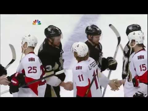 Pittsburgh Penguins Ottawa Senators Handshakes 5/24/13 [2013 Stanley Cup Playoffs East Semis]