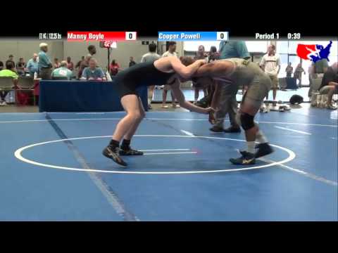 Manny Boyle vs. Cooper Powell at 2013 Junior Nationals - FILA - FS