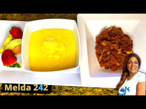 YELLOW GRITS WITH CORNED BEEF (Bahamian Breakfast)