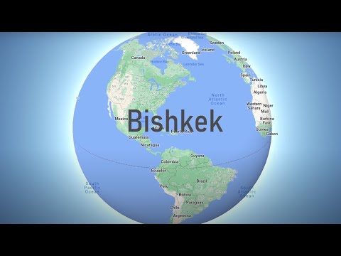 Onde no mapa fica a capital do Quirguistão - Bishkek