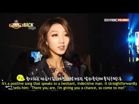 [ENG SUB] [131019] Nine Muses - Show Champion BTS